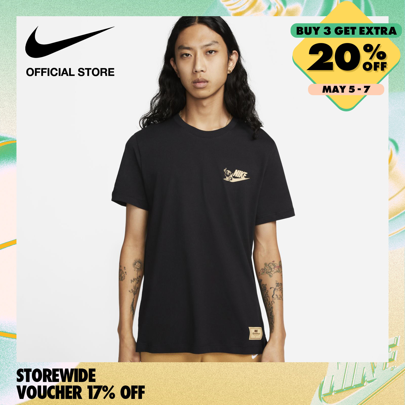 Nike Men's Sportswear SI HBR T-Shirt - Black