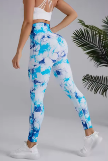 New Tie Dyed Peach Hip Yoga Pants Quick Dry Tight High Waist Semaless Leggings Hip Lifting Running Outdoor Fitness Pants